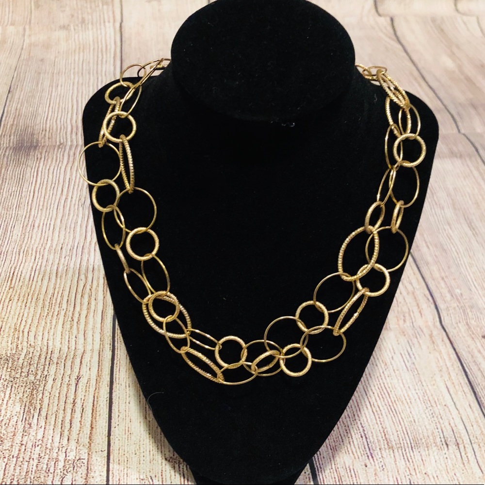 Gold 🦋Long Hoop Statement Necklace